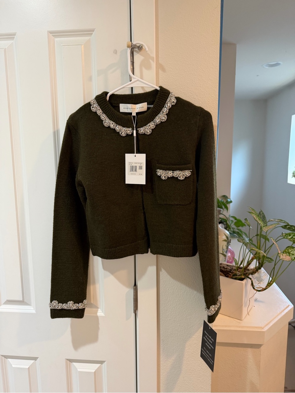 Endless Rose Dark Olive Cardigan Jacket